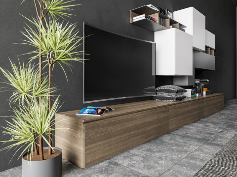 TV wall 32 3D Model