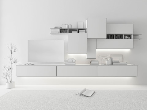 TV wall 32 3D Модель