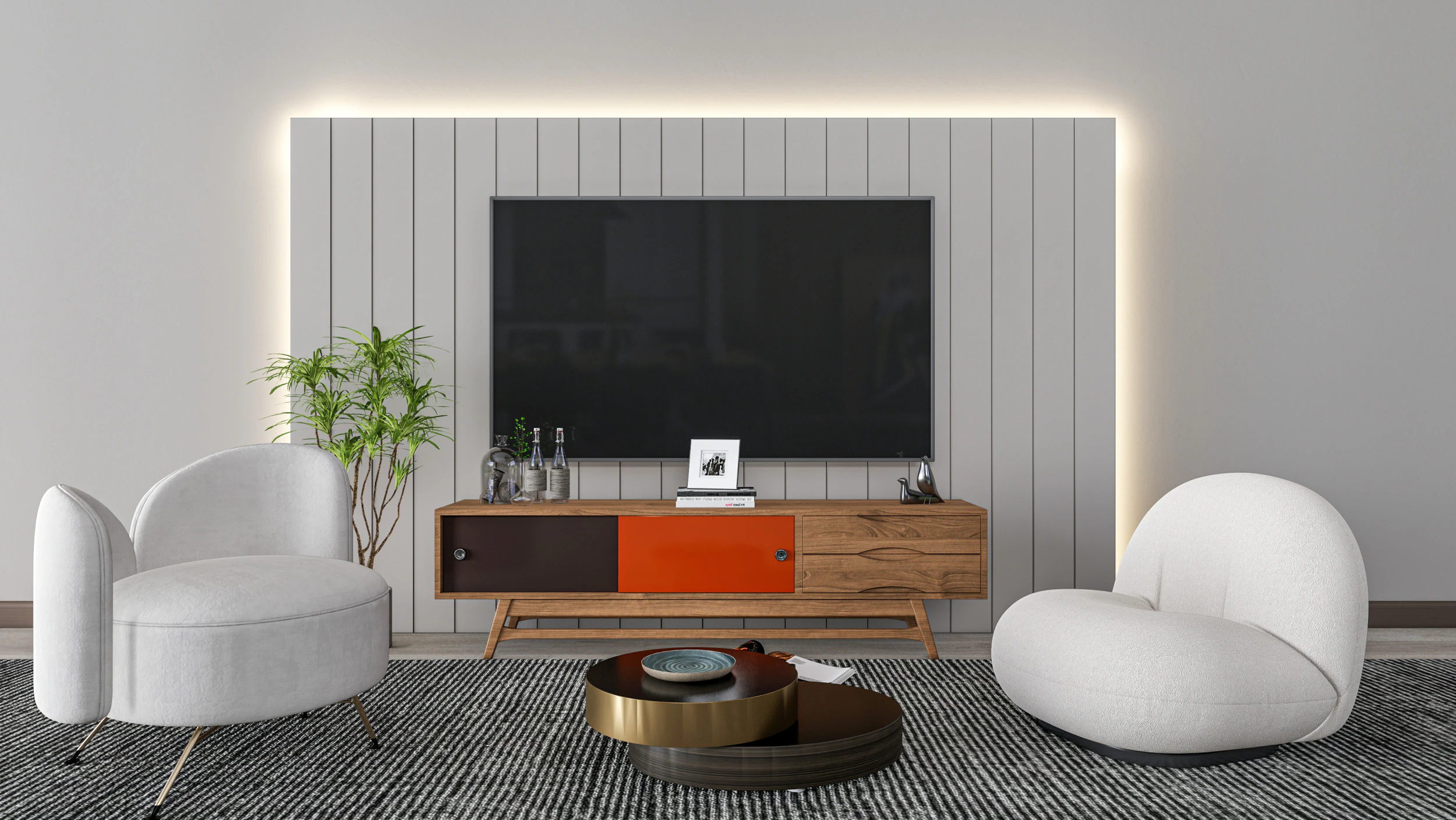 TV wall 33 3D Model .c4d .max .obj .3ds .fbx .stl .blend 