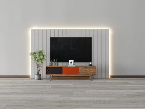 TV wall 33 3D Model
