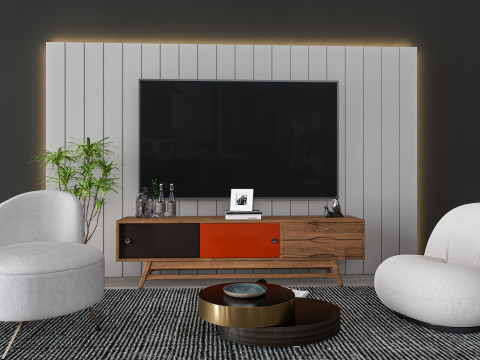 TV wall 33 Modello 3D