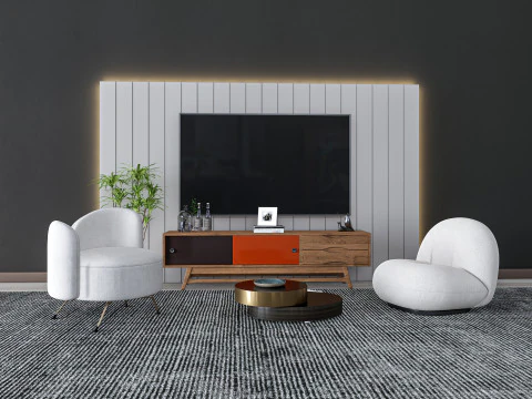 TV wall 33 3D Model