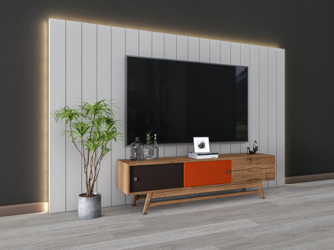 TV wall 33 Modello 3D