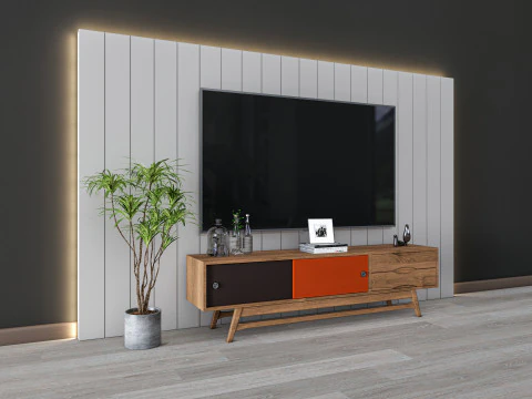 TV wall 33 3D Model