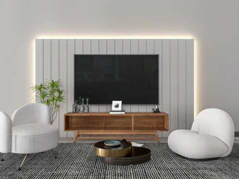 TV wall 33 3D Model