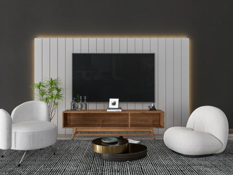 TV wall 33 3D Model