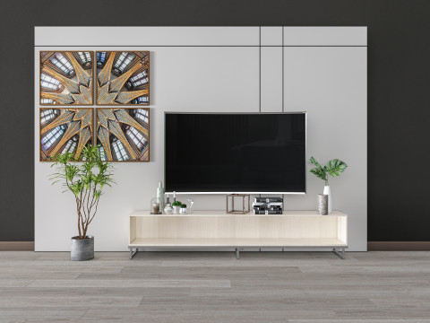 TV wall 34 3D Model