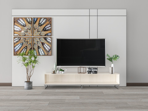 TV wall 34 3D Model
