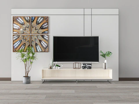 TV wall 34 3D Model