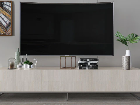 TV wall 34 3D Model