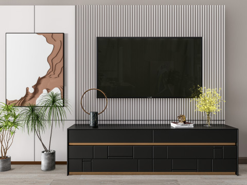 TV wall 35 3D Модель