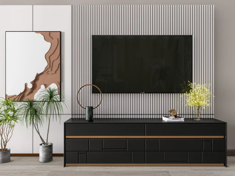 TV wall 35 3D Model