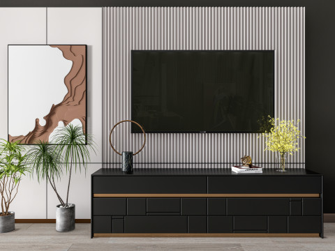 TV wall 35 3D Модель