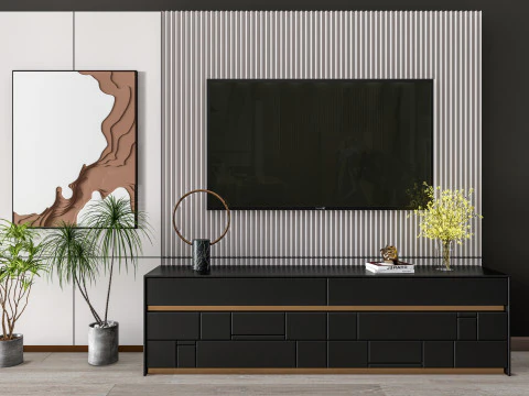 TV wall 35 3D Model