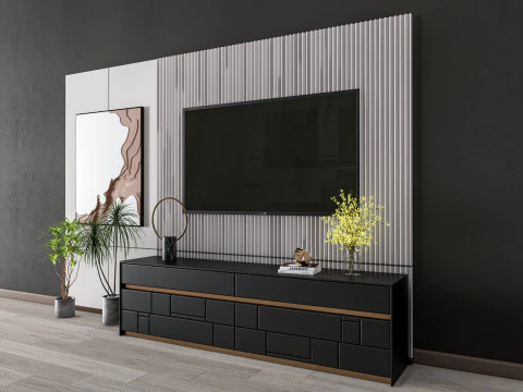 TV wall 35 3D Model