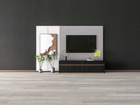 TV wall 35 3D Модель
