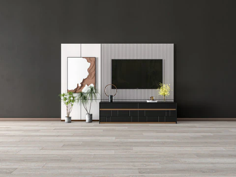 TV wall 35 3D Model
