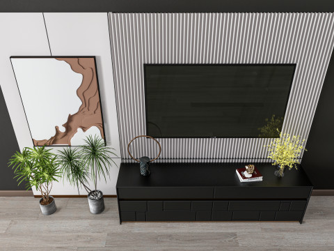 TV wall 35 3D Модель