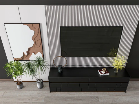 TV wall 35 3D Model
