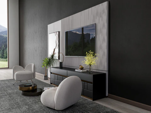 TV wall 35 3D Model