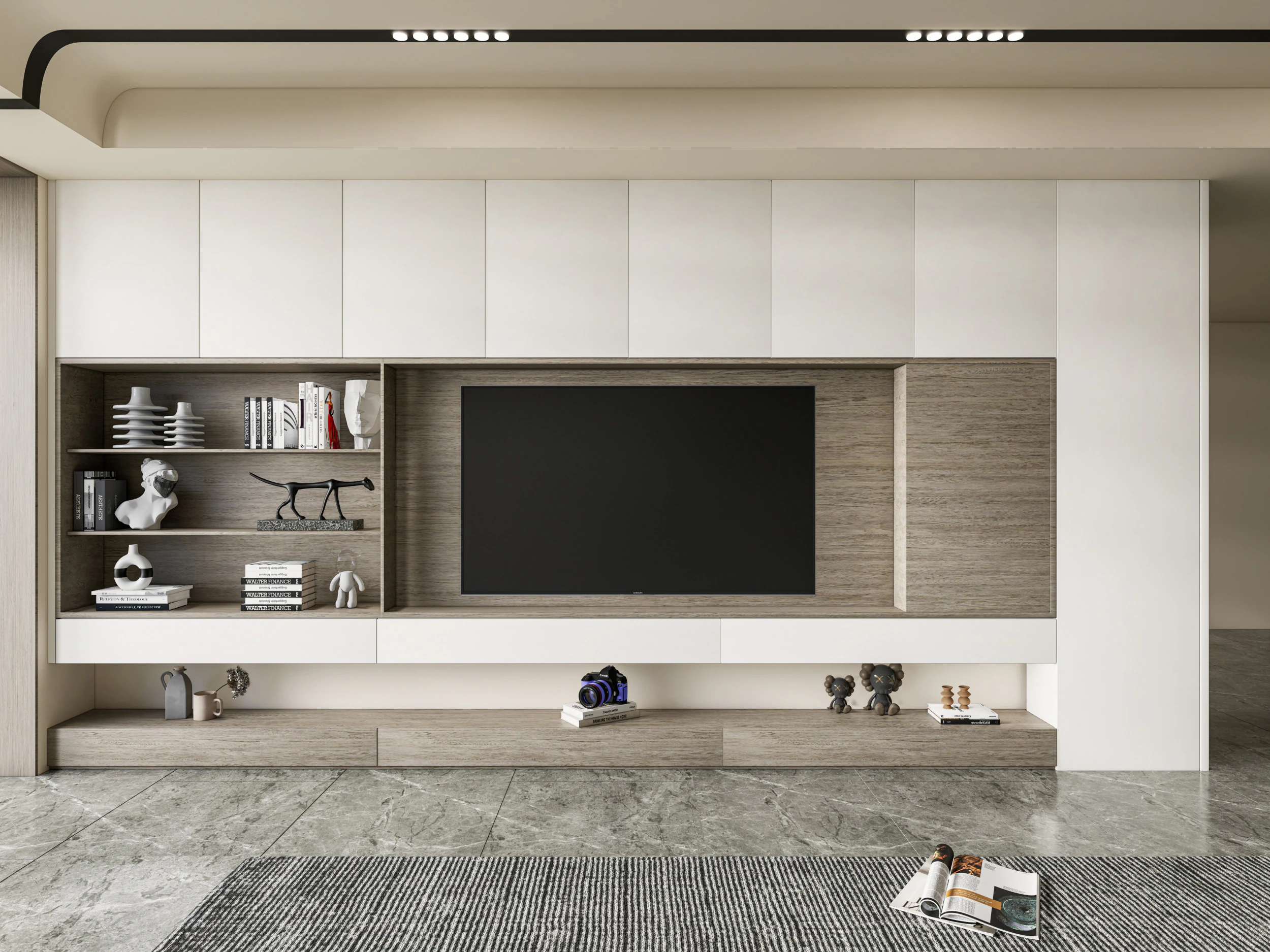 TV wall 36 3D Model .c4d .max .obj .3ds .fbx .stl .blend 