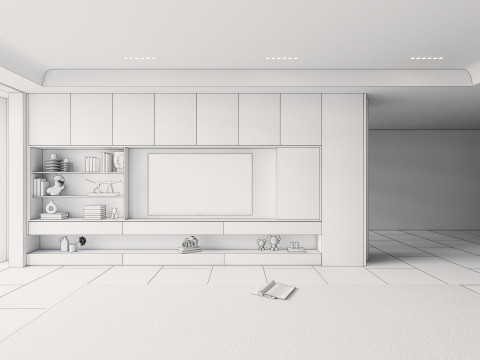 TV wall 36 3D Model