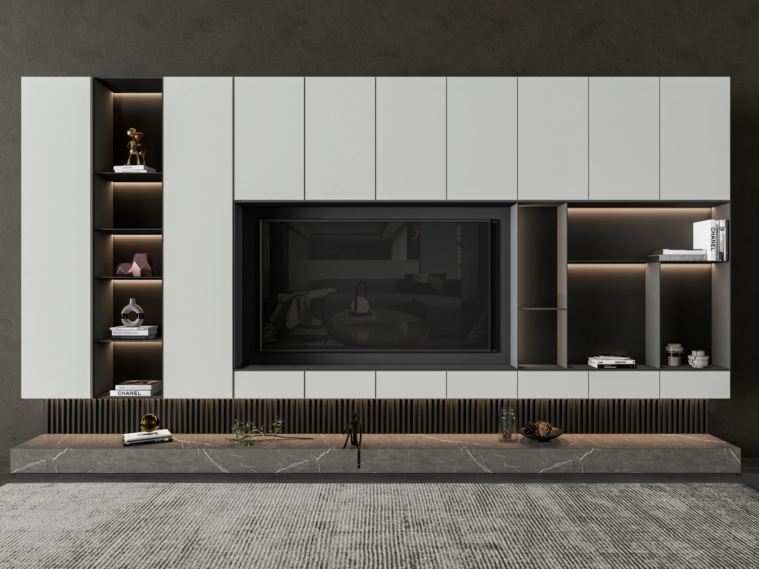 TV wall 37 3D Model .c4d .max .obj .3ds .fbx .stl .blend 