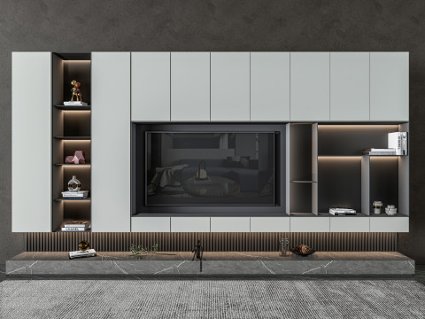 TV wall 37 3D Model