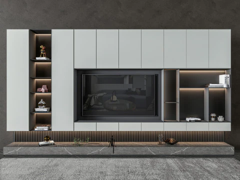 TV wall 37 3D Model