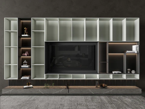 TV wall 37 3D Model