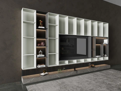TV wall 37 3D Model