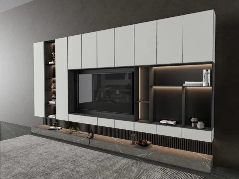 TV wall 37 3D Model
