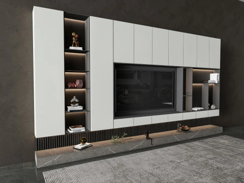 TV wall 37 3D Model