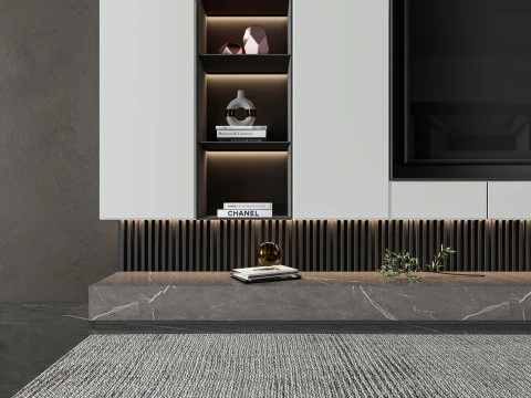 TV wall 37 3D Model
