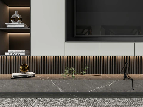 TV wall 37 3D Model