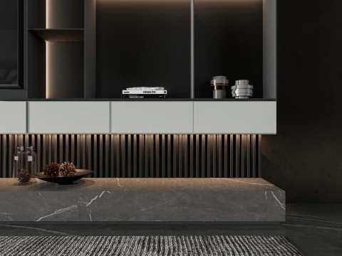 TV wall 37 3D Model
