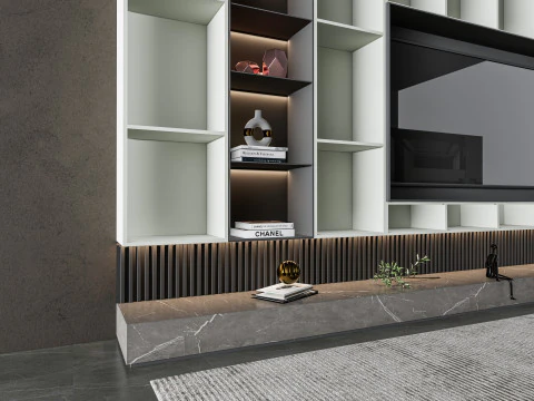 TV wall 37 3D Model