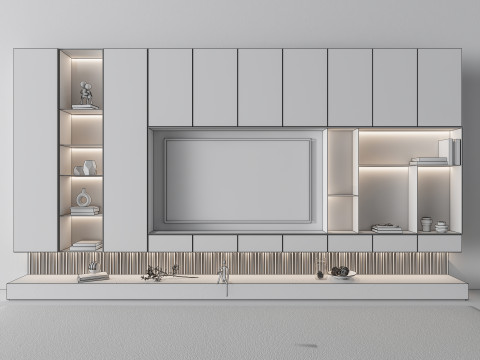 TV wall 37 3D Model