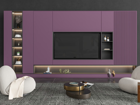 TV wall 38 3D Model