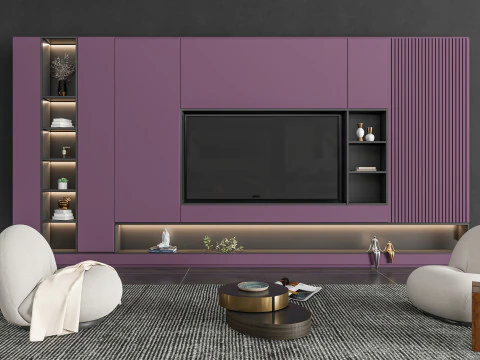 Dinding televisi 38 Model 3D