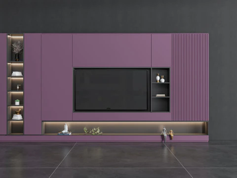 TV wall 38 3D Model