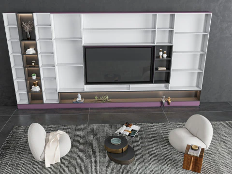 TV wall 38 3D Model
