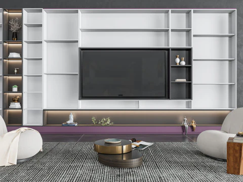 TV wall 38 3D Model