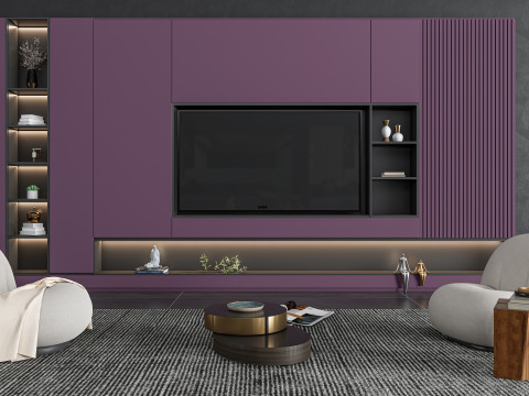 TV wall 38 3D Model