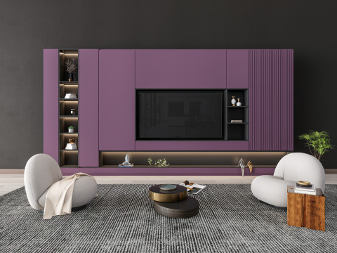 TV wall 38 3D Model