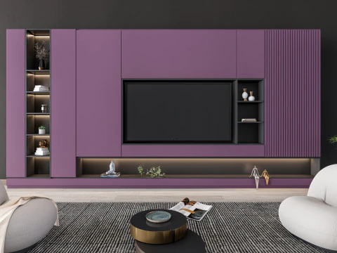TV wall 38 3D Model