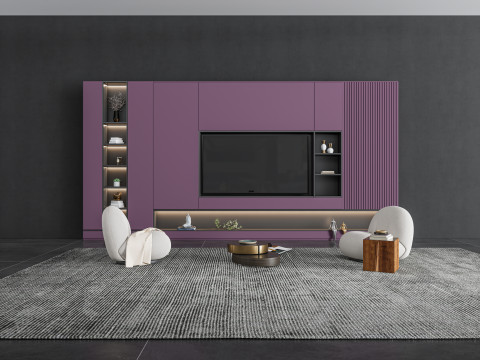 TV wall 38 3D Model