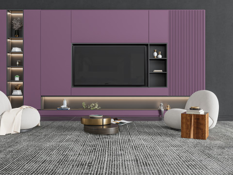 TV wall 38 3D Model
