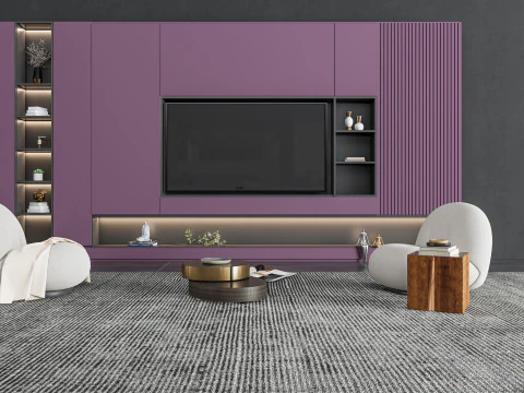 TV wall 38 3D Model