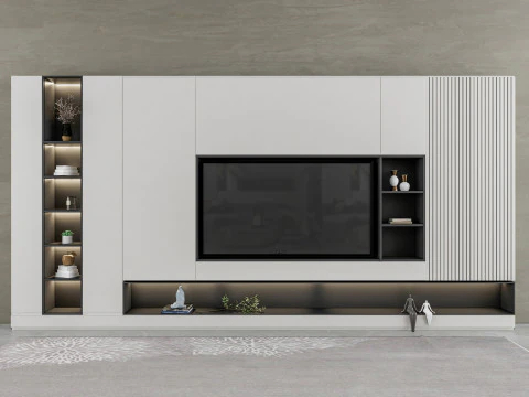TV wall 38 3D Model